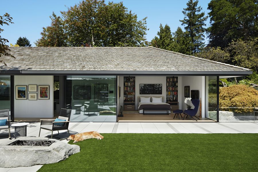 House exterior opening onto the back garden