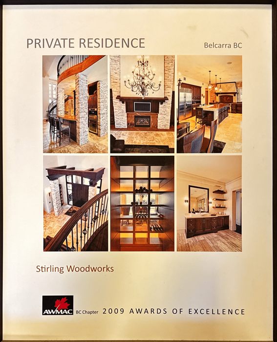 AWMAC 2009 Awards of Excellence poster: private residence, Belcarra BC